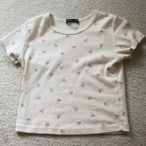 Brandy Cropped Flower Tee